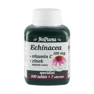 Echinacea 100mg + vitamín C 500mg+ zinek 10mg 107 tab